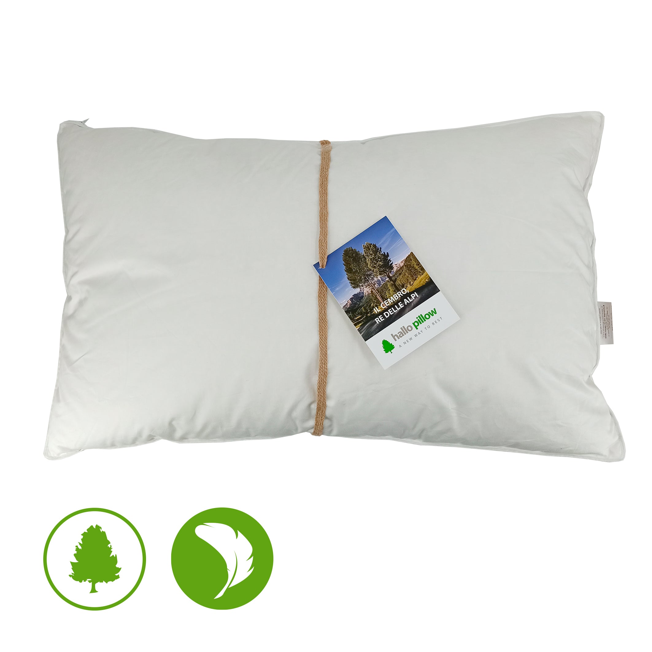 Cuscino a 3 camere (50 x 80 cm) – misto piuma e pino cembro