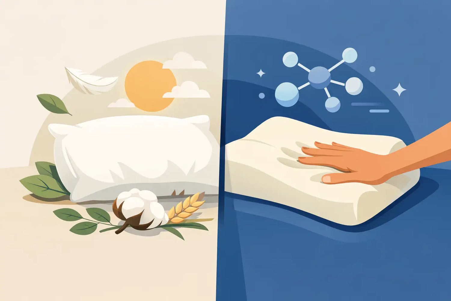 Cuscino naturale vs memory: cosa cambia