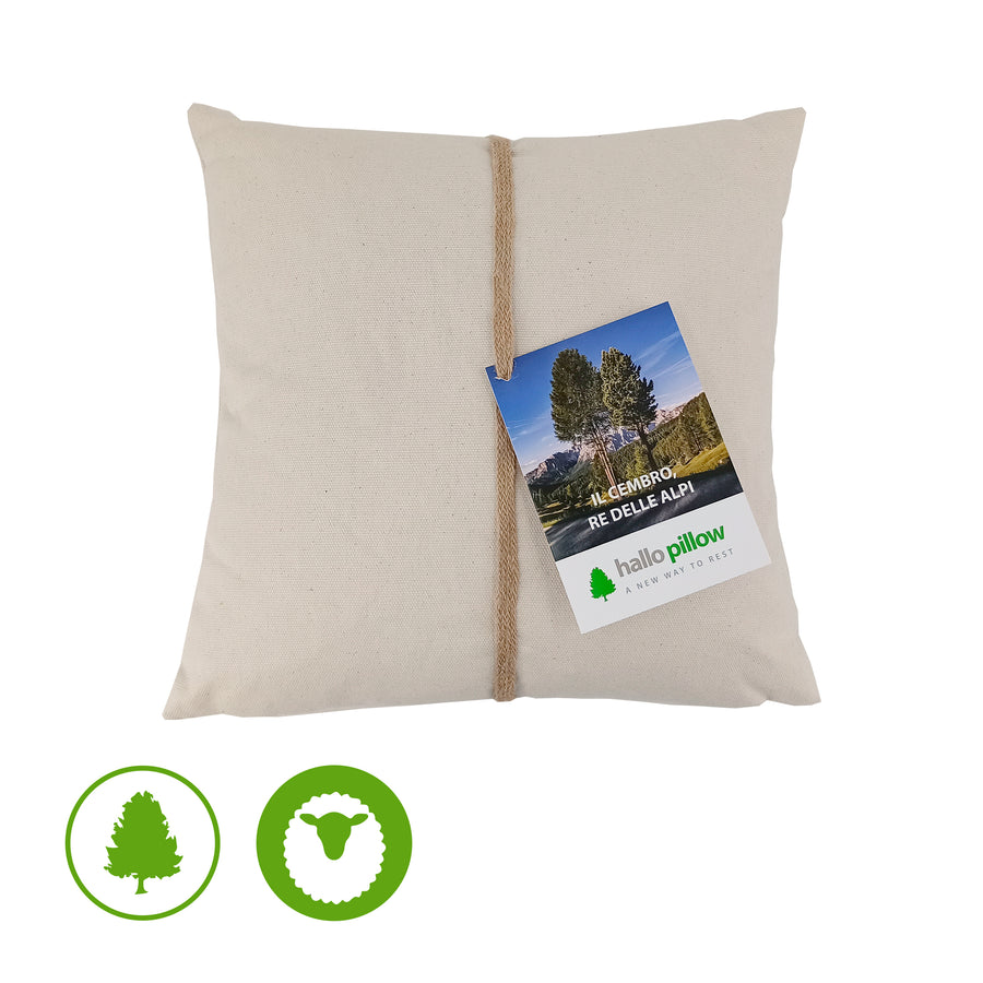 Hallo Pillow - Guanciale al pino cembro misto lana di pecora (60 x 60 cm)